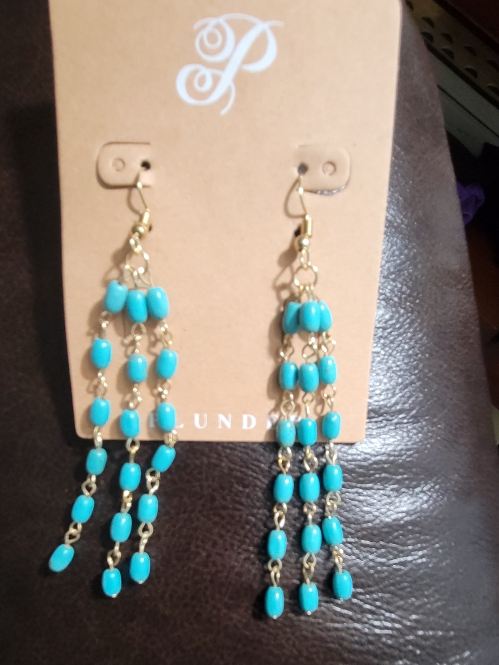 Plunder Weslynn Turquoise Drop Earrings. New.